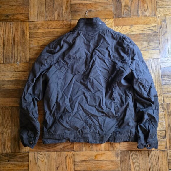 Vintage Kenneth Cole New York Mens Bomber Jacket ( L )Gray Full Zip Military EUC - Picture 2 of 7
